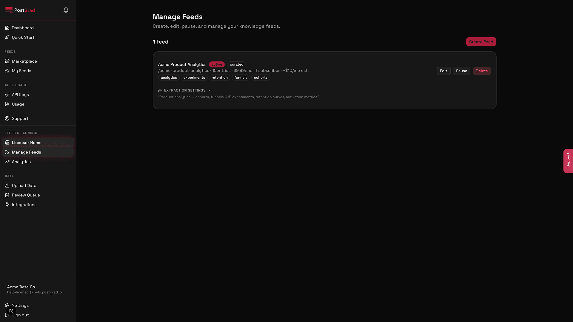 The PII scrubber toggle set to on, with an expandable list of categories: emails, phone numbers, addresses, credentials.